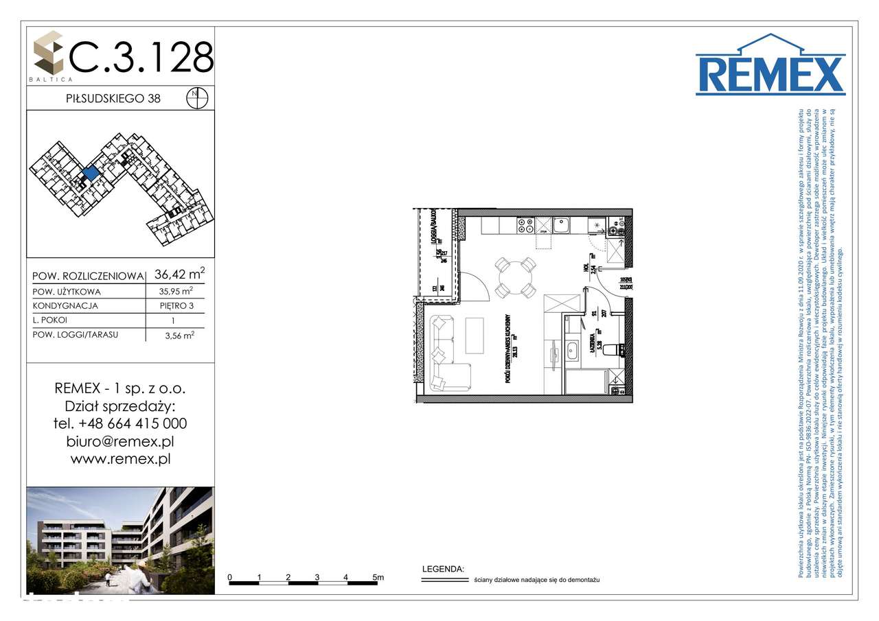 BA͏LT͏IC͏͏A | mieszkanie 1-pok. | C.3.128 - Pełny obrazek: 2/7