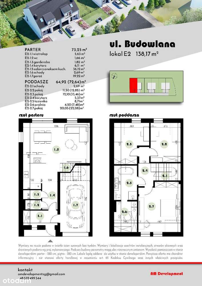 Nowoczesne Bliźniaki ul. Budowlana, Jędrzychów-4