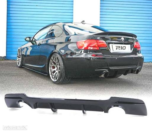 DIFUSOR M-PERFORMANCE PARA BMW E92 E93 SERIE 3 06-14 COUPE CABRIO PRETO BRILHANTE - 1