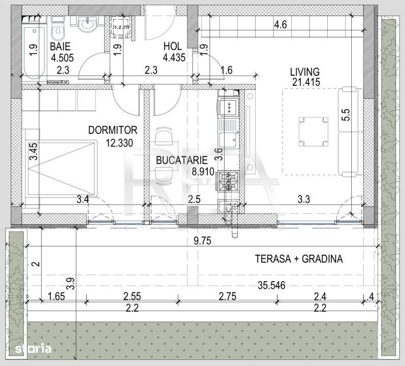2 camere curte in Pipera langa Scoala Olga Gudynn - Imagine principală: 5/5