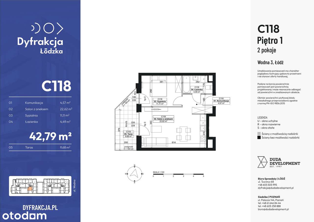 2 pokoje, Nowe Centrum Łodzi, PROMOCJA 9.500 zł/m2-1