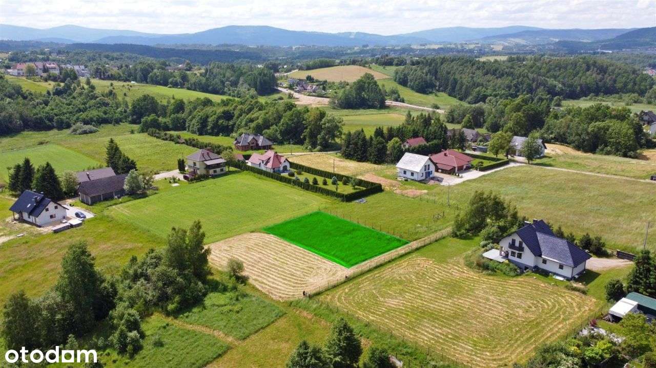 Działka budowlana 904 m² – media na działce.-0