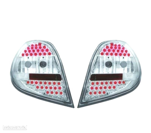 FAROLINS TRASEIROS LED PARA RENAULT CLIO III 05-09 CROMADO - 1