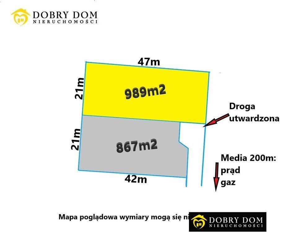 Działka, 867 m², Nowodworce