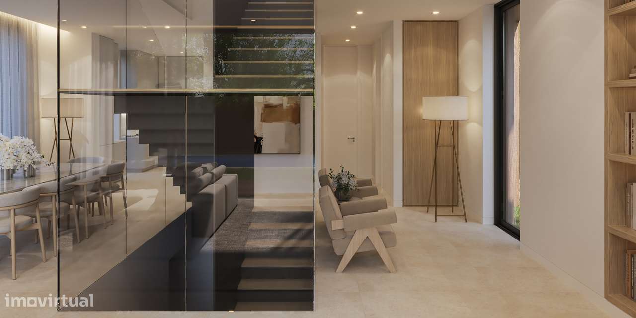 Moradia T4 com piscina, garagem e vista jardim e serra-12