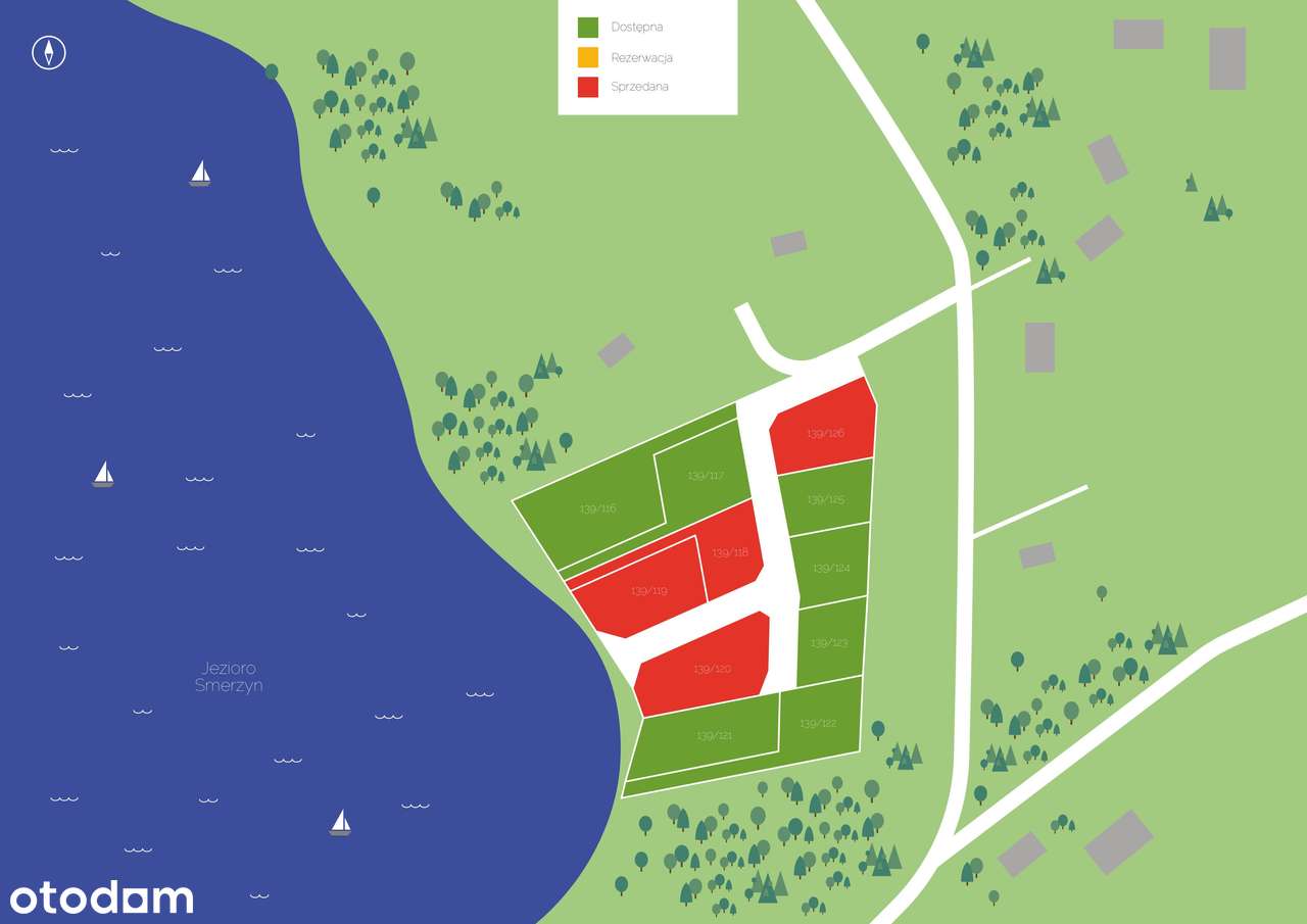 Działka z bezpośrednim dostępem do jeziora - LINIA BRZEGOWA - Pełny obrazek: 5/8