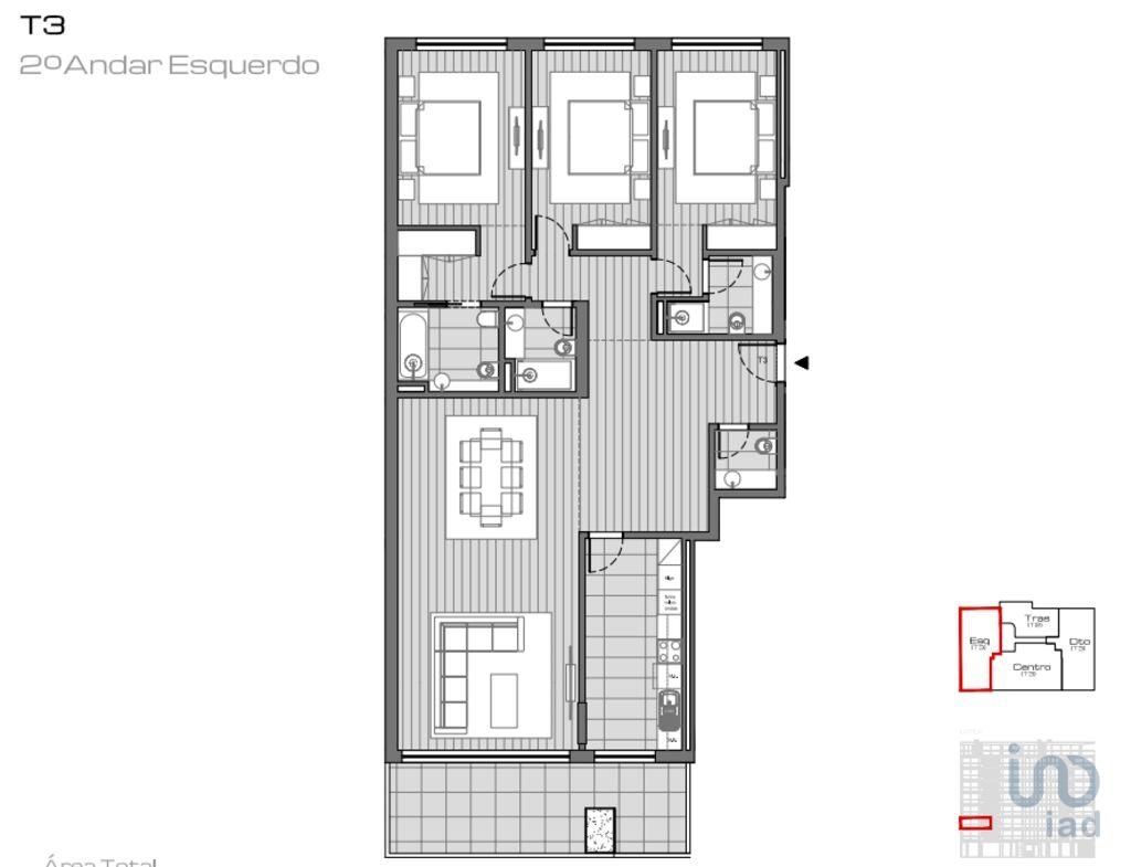 Apartamento T3 em Porto de 154,00 m2