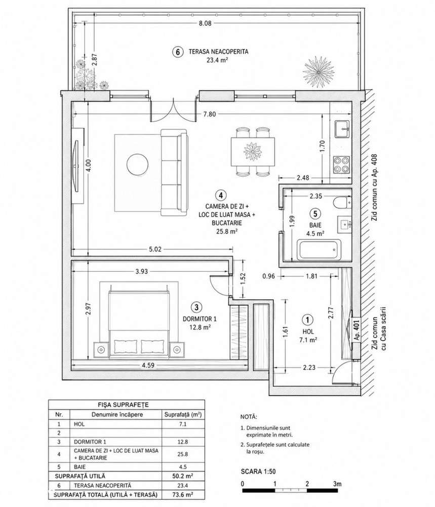 Apartament 73.6mp. Novopolis terasa 23.4mp. parcare proprie-10