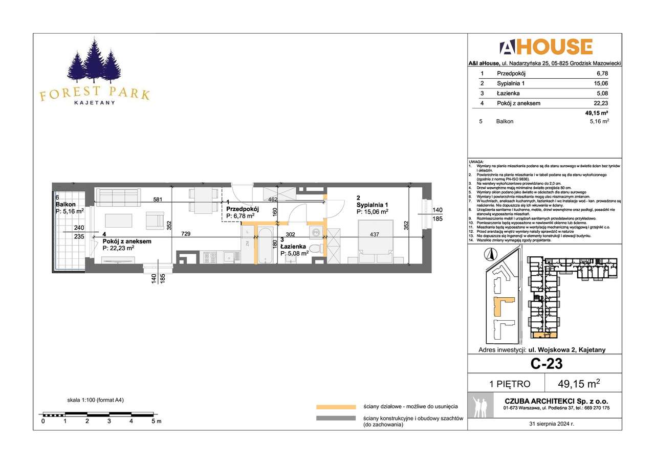 mieszkania w Kajetanach - Pełny obrazek: 2/7