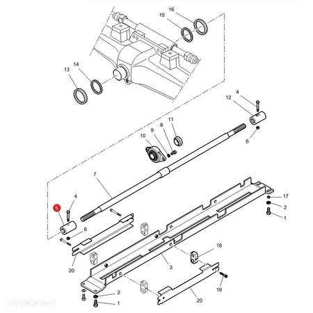 Tulejka metalowa łącząca Massey Ferguson 3384857M2 Sparex - 4