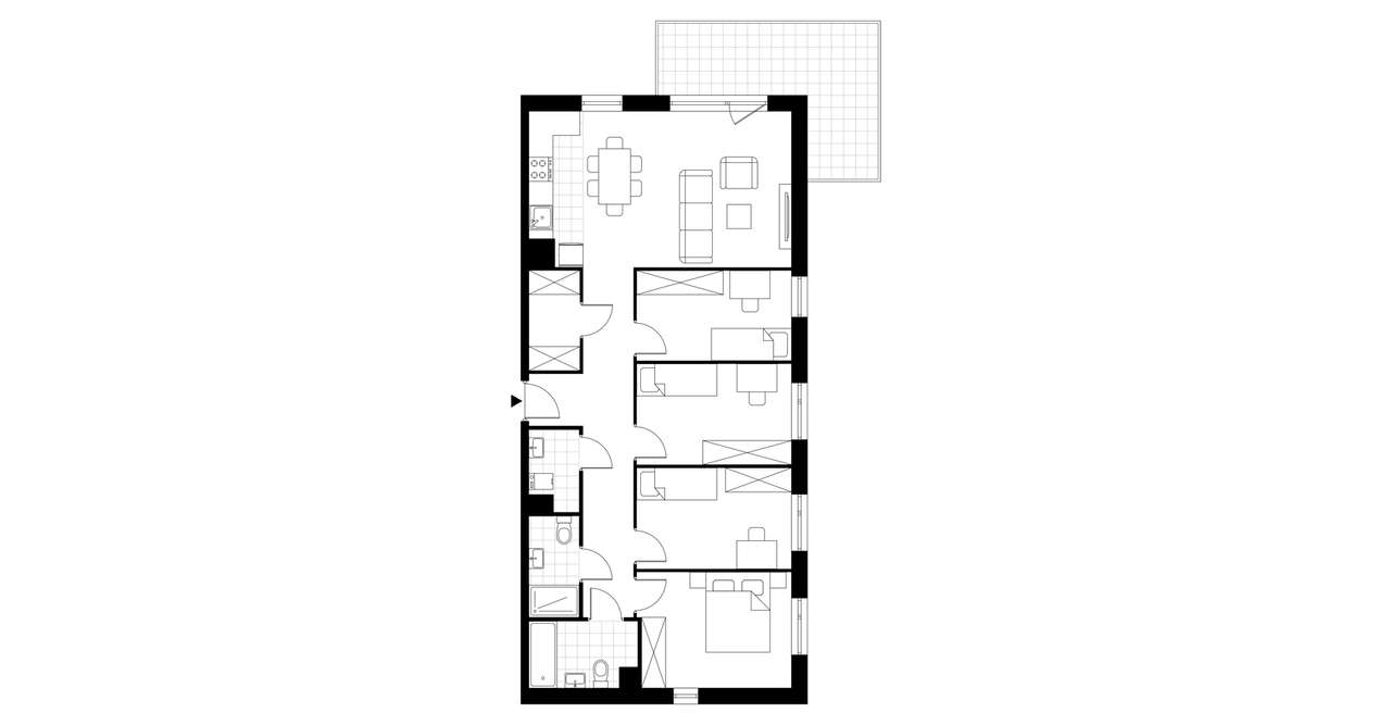 5-pokojowe mieszkanie 87m2 + balkon Bezpośrednio - Pełny obrazek: 3/8