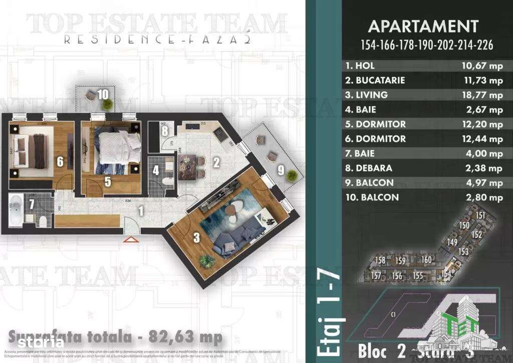 Apartament spatioas 3 camere, bloc nou, Berc