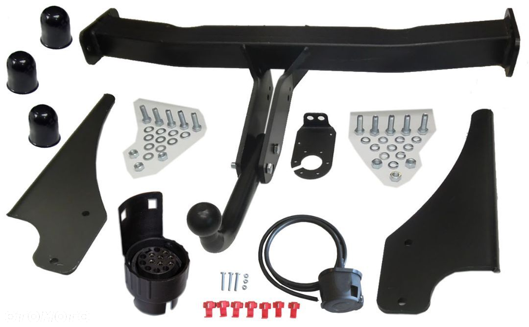 HAK HOLOWNICZY WIĄZKA +GNIAZDO 7PIN + ADAPTER 7/13P  JEEP CHEROKEE KJ od 2001 do 2008 - 3