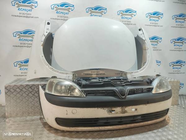 FRENTE COMPLETA OPEL CORSA C X01 FASE 2 II FACELIFT COMBO CAPOT PARACHOQUES GUARDA-LAMAS OTICAS RADIADOR VENTILADOR FRENTE FIBRA REFORÇO - 2