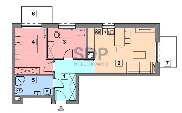 3 Pokoje, 2 Piętro, 2 Balkony, Duża Łazienka