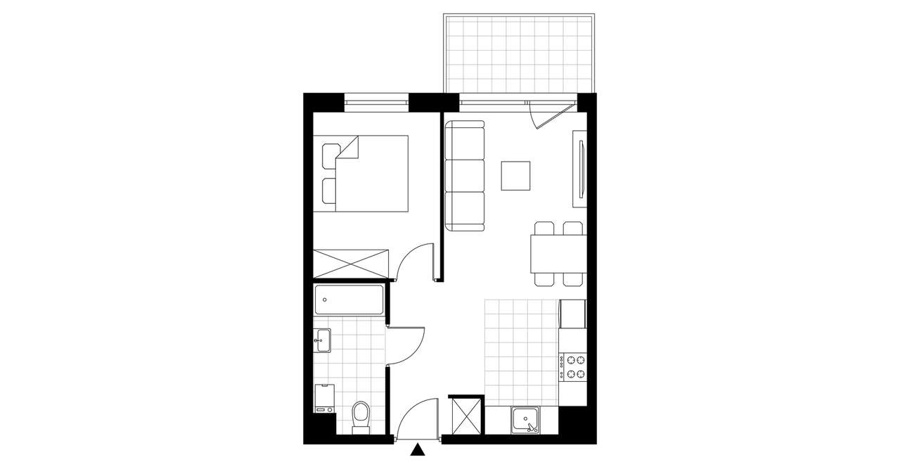 2-pokojowe mieszkanie 38m2 + balkon Bez Prowizji - Pełny obrazek: 3/8