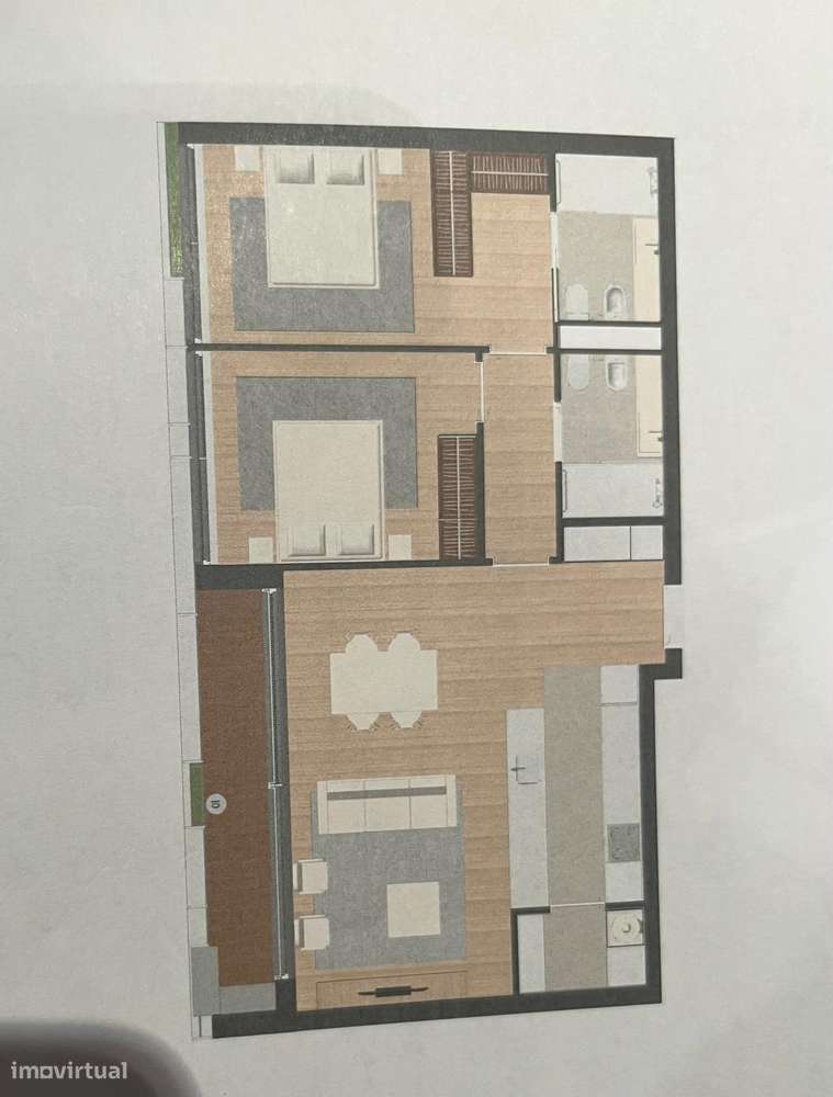 T2 Novo com varanda, garagem e eficiência A+-7