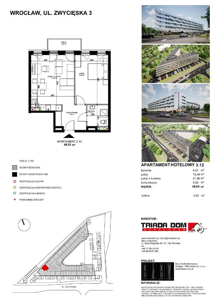 Urządzony dwupokojowy apartament inwestycyjny |PROMOCJA - Pełny obrazek: 2/7