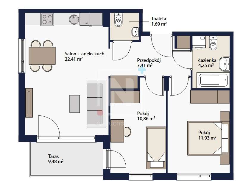Nowe 3 pokoje/KAMERALNE OSIEDLE/Do wprowadzenia - Pełny obrazek: 4/14