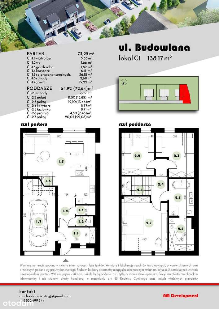 Nowoczesne Bliźniaki ul. Budowlana, Jędrzychów-3