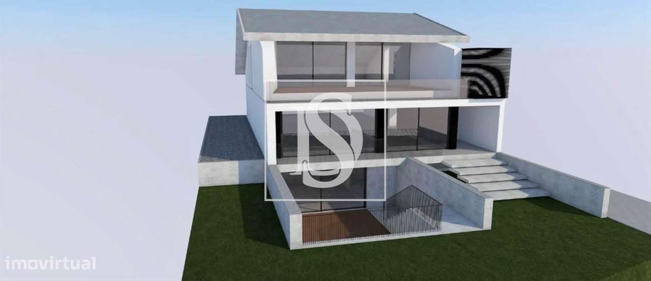 Moradia T4 de três pisos inserido num terreno com 1188m2. Exclente pot-6