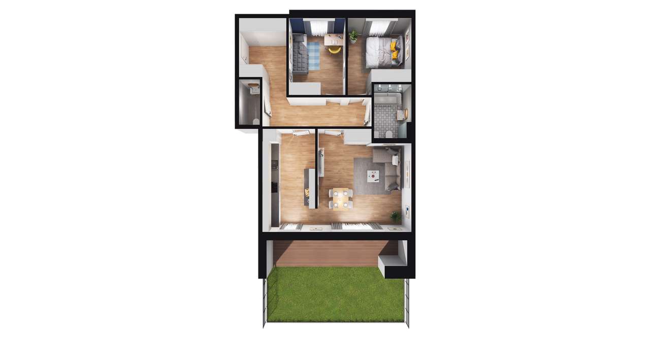 Osiedle przy Azalii | mieszkanie 3-pok. | B13 - Pełny obrazek: 3/7