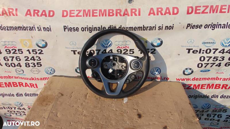 Volan Piele smart w453 dupa 2014 volan cu comenzi smart fortwo fourfor brabus dezmembrez - 1