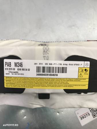 Airbag pasager MB B200 CDI W246 7 G-tronic Sport - 2