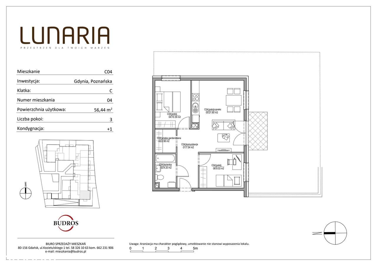 3-pokojowe mieszkanie 56m2 + ogródek Bezpośrednio - Pełny obrazek: 2/9
