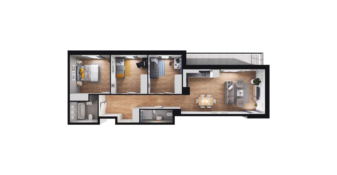 4-pokojowe mieszkanie 83m2 + balkon Bez Prowizji - Pełny obrazek: 2/8