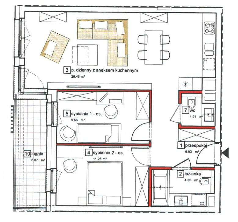 3 pokojowy apartament! - Pełny obrazek: 4/13