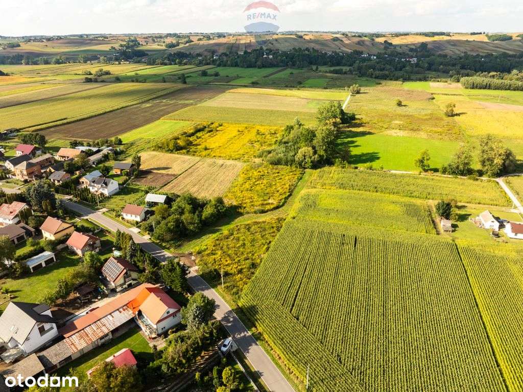 Płaska, prostokątna działka 33 km do Krakowa-12