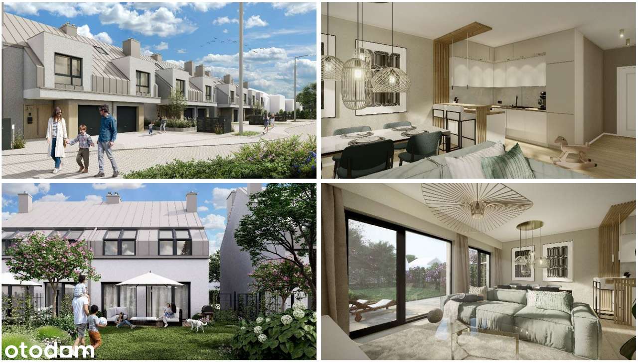 Nowoczesny segment z antresolą, ogrodem i garażem - Wrocław, Swojczyce-7