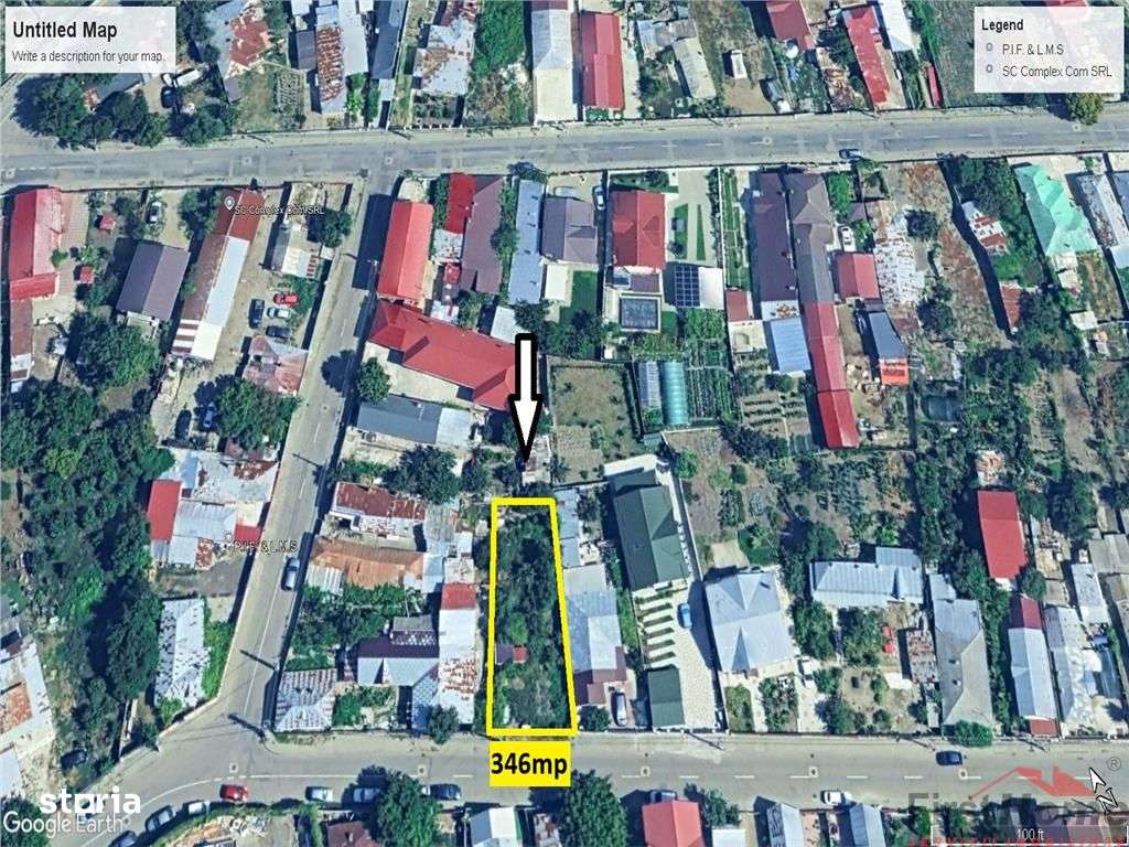 Teren 346mp de vanzare in Focsani pe strada Triumfului nr 3-4