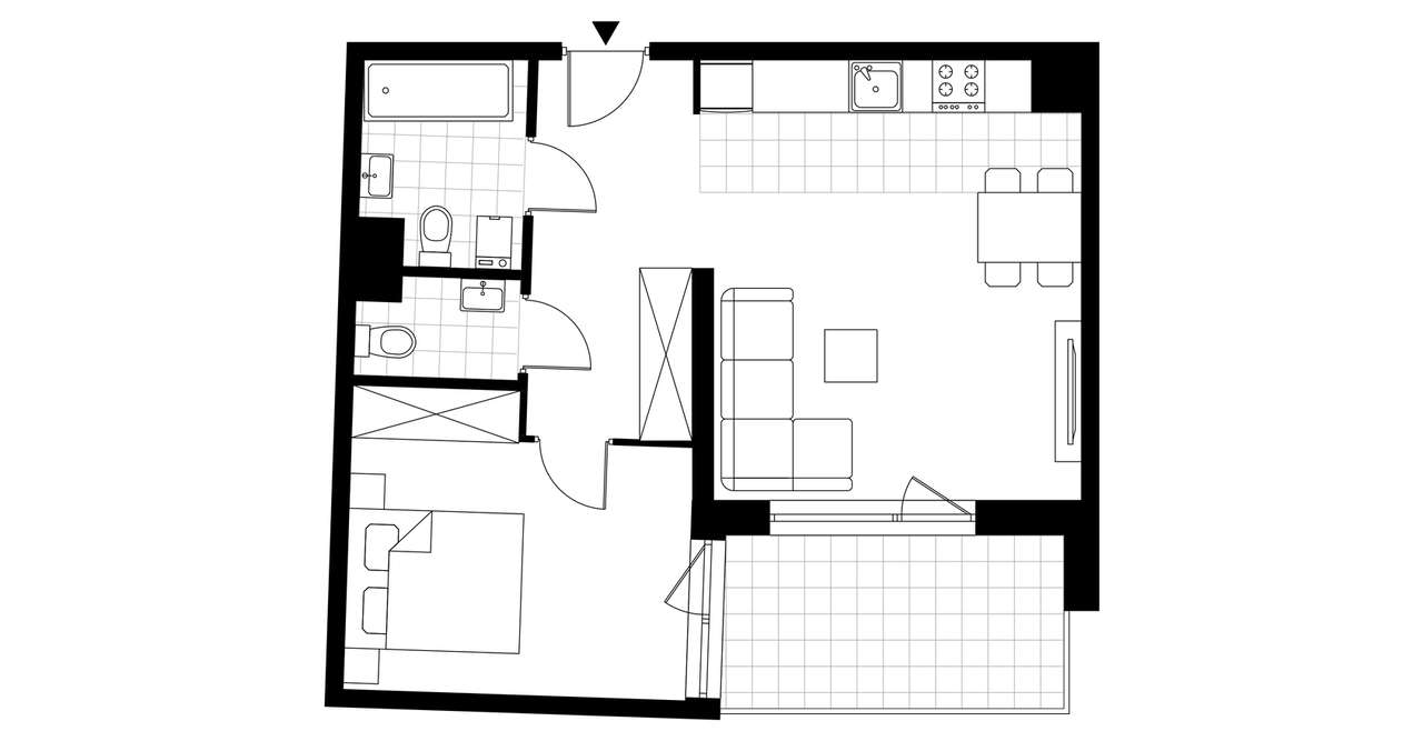2-pokojowe mieszkanie 47m2 + balkon Bez Prowizji - Pełny obrazek: 4/6