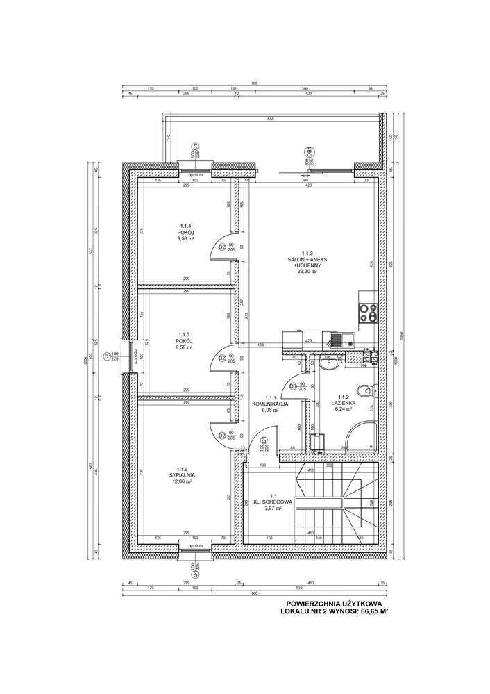 Mieszkania w Wolsztynie ul: Kiełpińska 66,5m2 - Pełny obrazek: 4/4