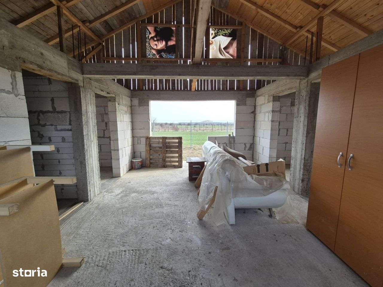 Caciulati, vanzare casa 3 camere la rosu, teren 500mp.-5