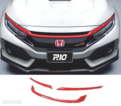 FRISOS PARA HONDA CIVIC 16-20 LOOK TYPE R VERMELHO - 1