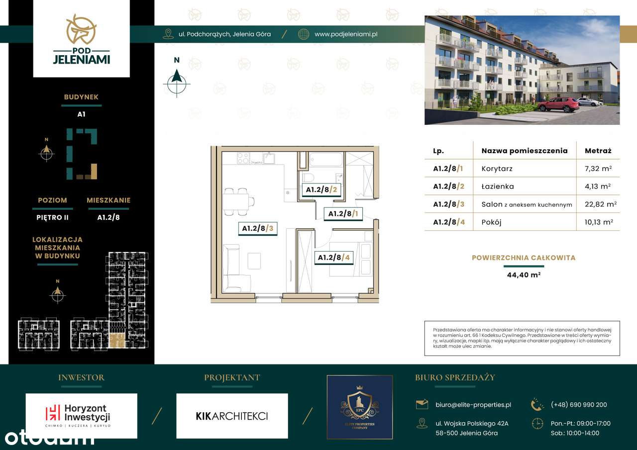 Pod Jeleniami | mieszkanie 2-pok. | A1.1/8 - Pełny obrazek: 2/9