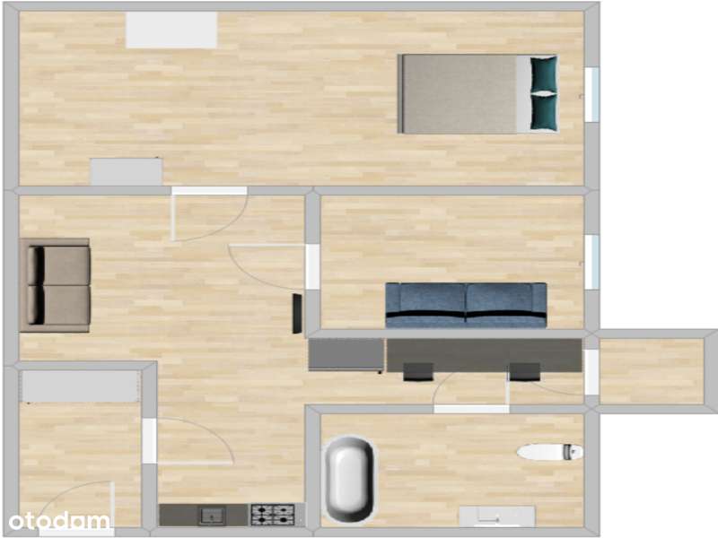 Funkcjonalne mieszkanie w centrum Katowic do odświeżenia! - Pełny obrazek: 4/19