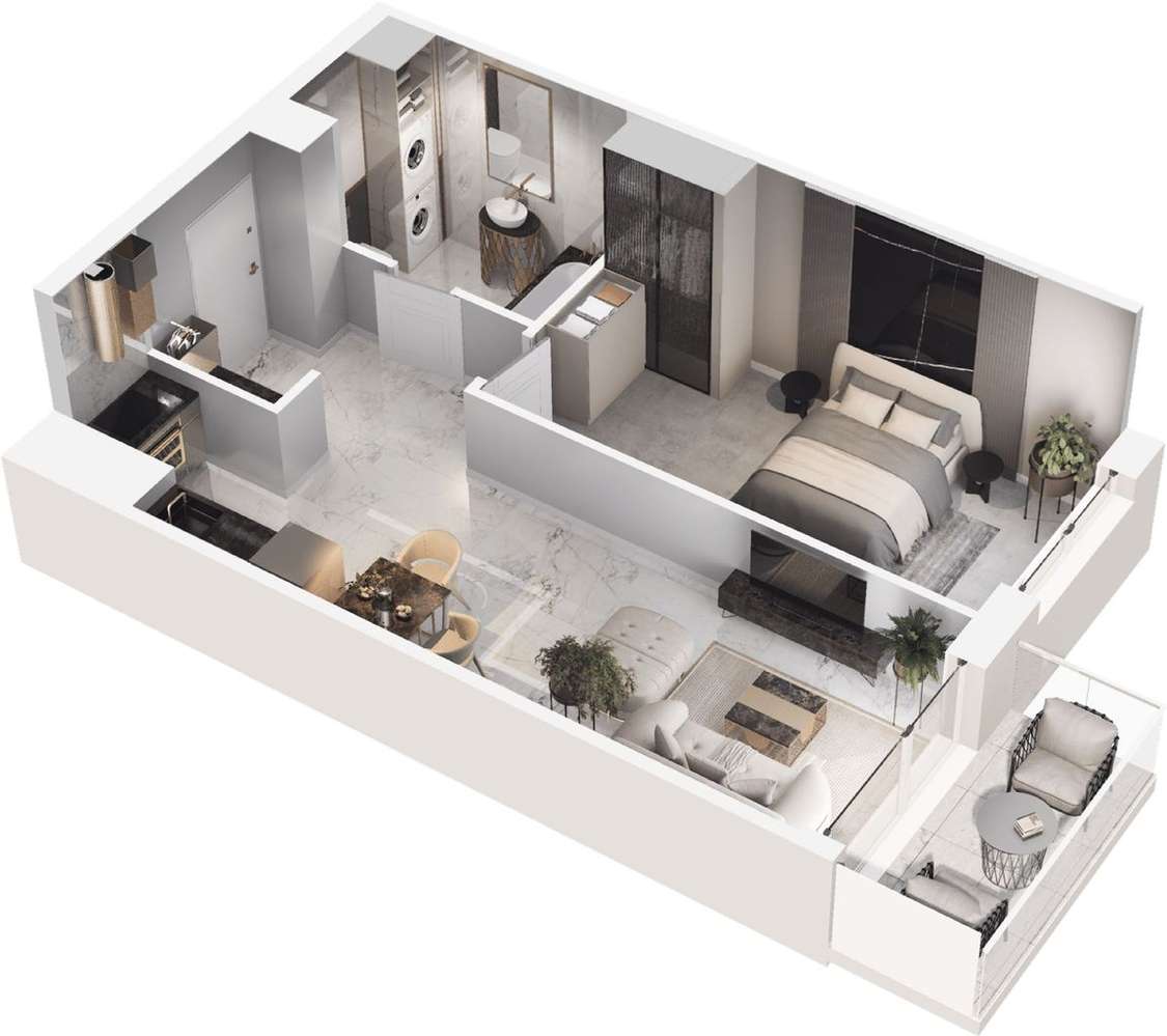 Nowe 2 pok Mieszkanie 47m2-Blisko Centrum-Prywatnie-Idealne na Wynajem - Pełny obrazek: 3/8