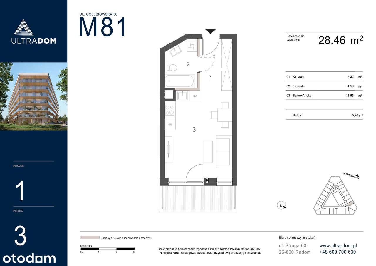 Ultradom | mieszkanie 1-pok. | M081 - Pełny obrazek: 3/10