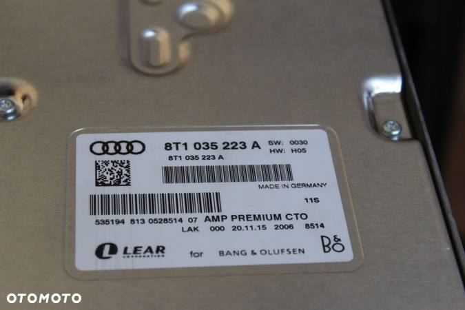 Nagłośnienie głośniki BANG OLUFSEN Audi A5 8T Lift - 6