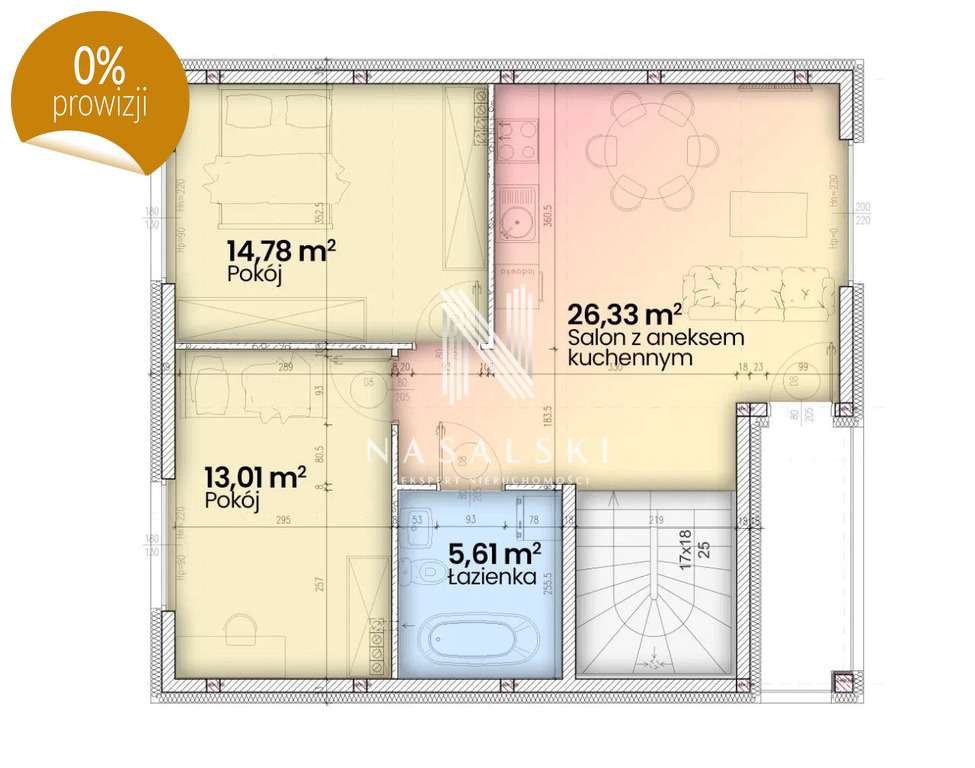 Mieszkanie 3 Pokoje 66m2 z loggią Osielsko BrakPcc - Pełny obrazek: 5/5