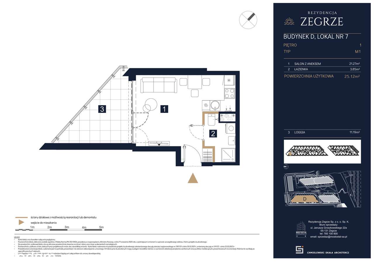 1-pokojowe mieszkanie 25m2 + loggia Bez Prowizji - Pełny obrazek: 2/9