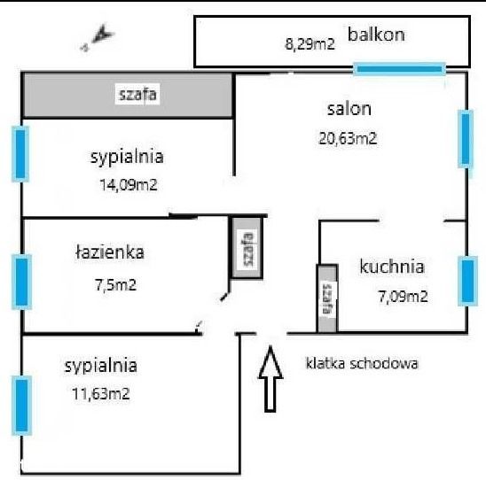 Mieszkanie 3P+AK 68m2 Czuby, Poręba, Agatowa 11