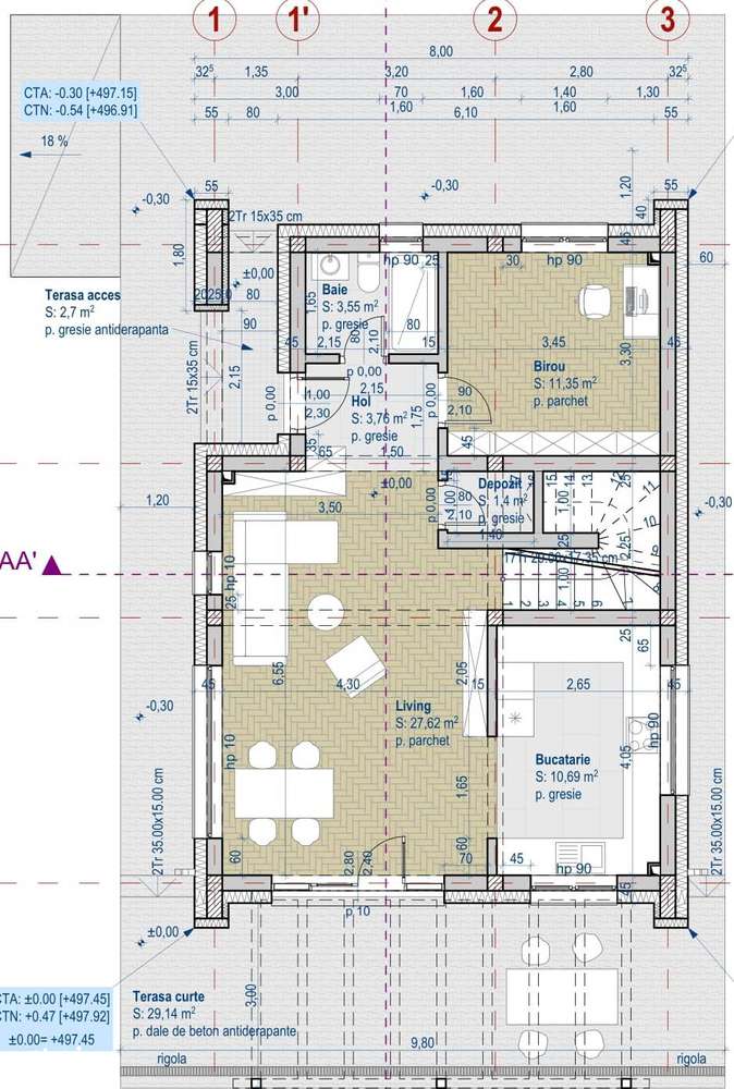 Casa individuala P+E, sup.120 mp Chinteni-13