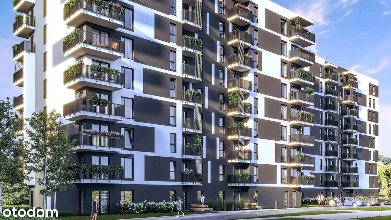 OKAZJA !!! 4 pokoje, 60 m2, duży balkon 20 m2, blisko komunikacji.-0