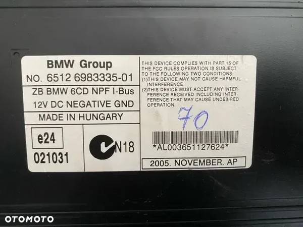 BMW X5 E53 ZMIENIARKA CD 6983335 - 3