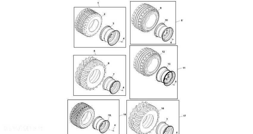 John Deere 960 - Zestaw koła i opony DC218375 (Rama, pokrywy, różne) - 1